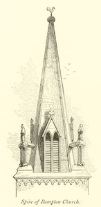 Spits van Bampton kerk door English School
