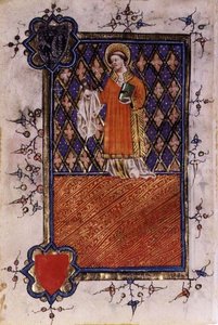 St. Barnabus, uit een getijdenboek, c.1400-40 door English School