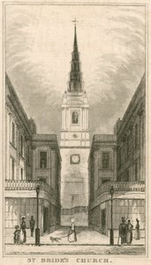 St Brides Kerk, Fleet Street, Londen door English School