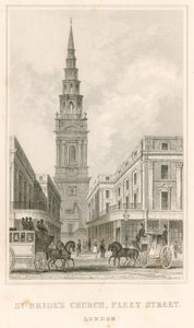 St Brides Kerk, Fleet Street, Londen door English School