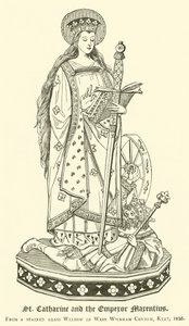 St. Catharina en keizer Marentius door English School