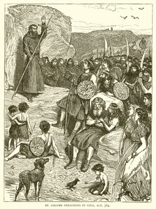 St. Columb Predikend in Iona, A.D. 564 door English School