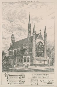 St Cuthberts Church, Kensington door English School
