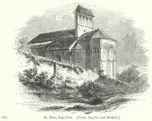 St Eloi, Espalion (gravure) door English School