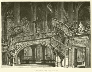 St Etienne du Mont, Parijs, Rood Loft (gravure) door English School