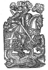 Sint Joris (gestorven ca. 303), de Rode Kruis Ridder, die de Draak doodt