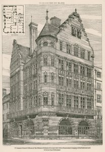 St Jamess bijkantoren van de Alliance British & Foreign Life & Fire Assurance Company van Bartholomew Lane, Londen