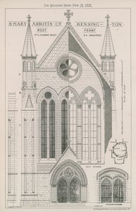 St Mary Abbots Church, Kensington door English School
