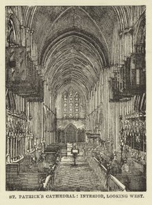 St Patricks-kathedraal, interieur, kijkend naar het westen door English School
