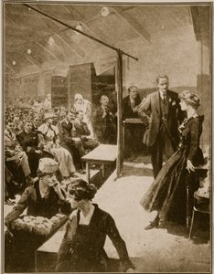 Toneelvoorstelling voor soldaten die in de oorlog blind zijn geworden, 1914-19