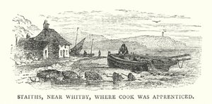Staiths, nabij Whitby, waar Cook in de leer was door English School