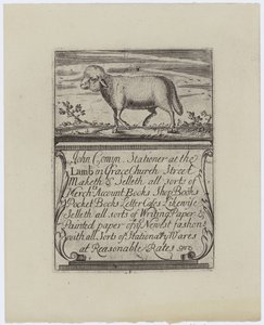 Kantoorboekhandelaar, John Comyn, handelskaart