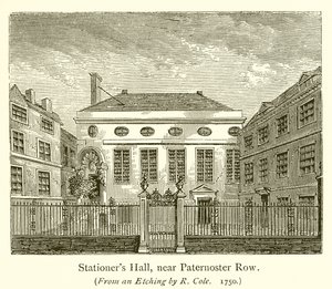 Stationers Hall, nabij Paternoster Row door English School