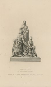 Standbeeld dat Landbouw uitbeeldt dat het Albert Memorial siert door English School
