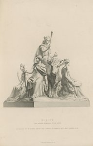 Standbeeld dat Europa uitbeeldt dat het Albert Memorial siert