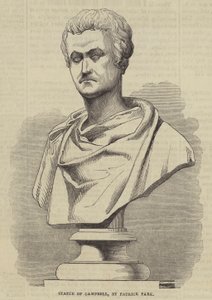 Standbeeld van Campbell, door Patrick Park (gravure)