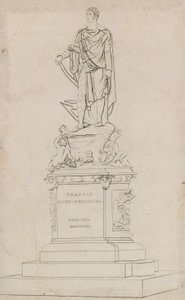 Standbeeld van Frances, hertog van Bedford, in Russell Square, Londen door English School