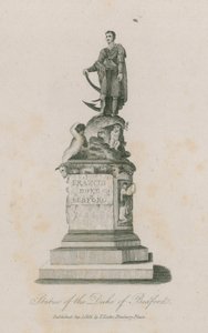 Standbeeld van Frances, hertog van Bedford, in Russell Square, Londen