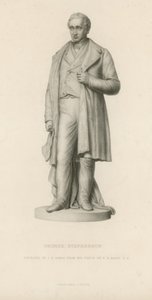 Standbeeld van George Stephenson door English School