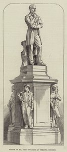 Standbeeld van de heer John Cockerill in Seraing, België