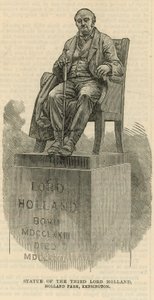 Standbeeld van de derde Lord Holland in Holland Park, Kensington