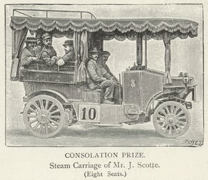 Stoomwagen van de heer J Scotte door English School