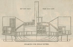 Stoomsleepboot voor Indiase rivieren door English School