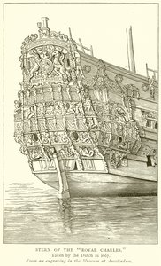 Achtersteven van de Royal Charles