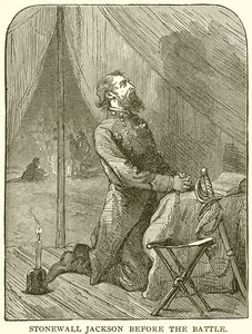 Stonewall Jackson voor de slag door English School