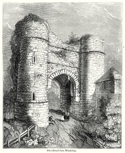 Strand Gate, Winchelsea (gravure) door English School