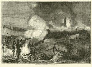 Straatsburg tijdens het bombardement, september 1870 door English School