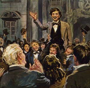 Strauss maakte zijn publieke debuut als violist met groot succes door English School
