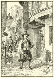 Straatscène tijdens de Grote Pest door English School