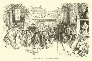 Straat in een Chinese Stad door English School