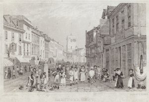 Straatscène van Dartford in Kent door English School