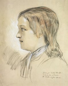Studie voor het hoofd van Alex Pope (1688-1744) introductie tot Dryden, in Butlers Coffee House