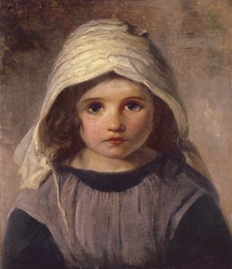 Studie van een meisje met een hoed, 1890