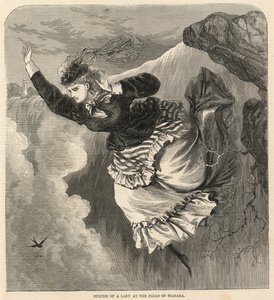 Zelfmoord van een dame bij de watervallen van Niagara door English School