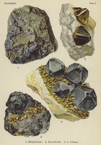 Sulfiden, molybdeniet, zinkblende, galena