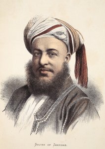 Sultan van Zanzibar, illustratie uit De Geïllustreerde Editie van het Leven en de Ontdekkingen van David Livingstone door J. Ewing Richie, uitgegeven door A. Fullarton & Co., 1876