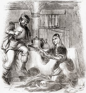 Sumpnour en Pardoner, uit Old England: A Pictorial Museum, uitgegeven 1847 door English School