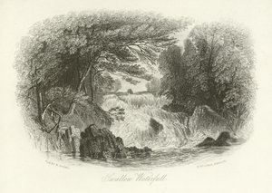 Swallow Waterfall, nabij Betws-y-Coed, Noord-Wales door English School