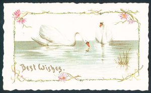 Zwanen op Meer, Kerstkaart door English School