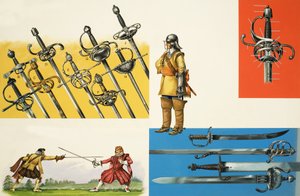 Montage van zwaarden