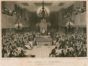 Het Lagerhuis, verwoest door brand, 16 oktober 1834