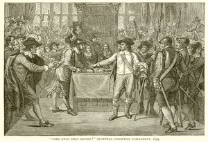 Neem die prul weg! Cromwell ontbindt het parlement, 1654