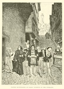 Herberg Roysterers in de Vroege Ochtend in de Touraine door English School