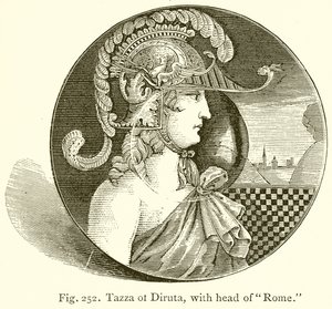 Tazza van Diruta, met hoofd van Rome