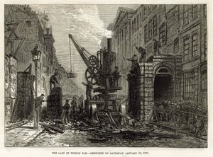 Temple Bar, Londen. Sloop, 12 januari 1878 door English School