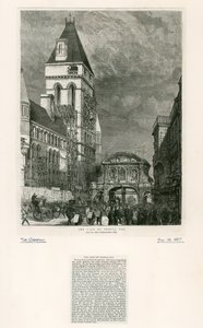 Temple Bar, Londen. Sloop, 1877 door English School